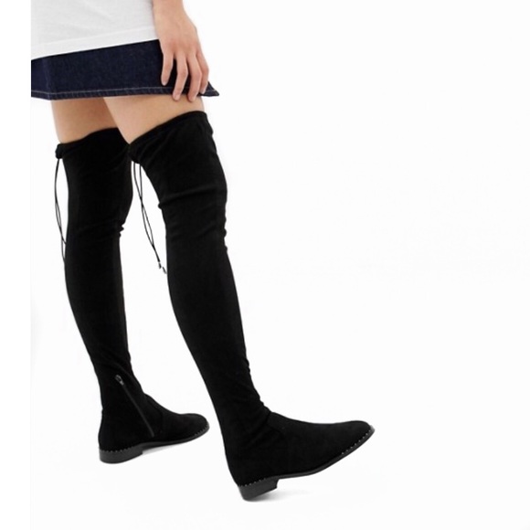 asos petite thigh high boots